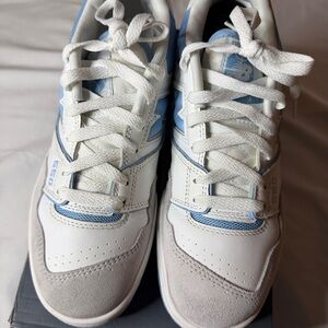New Balance White and Blue Athletic Shoes